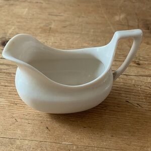 Vintage Tiny White Creamer Boat English Ceramic